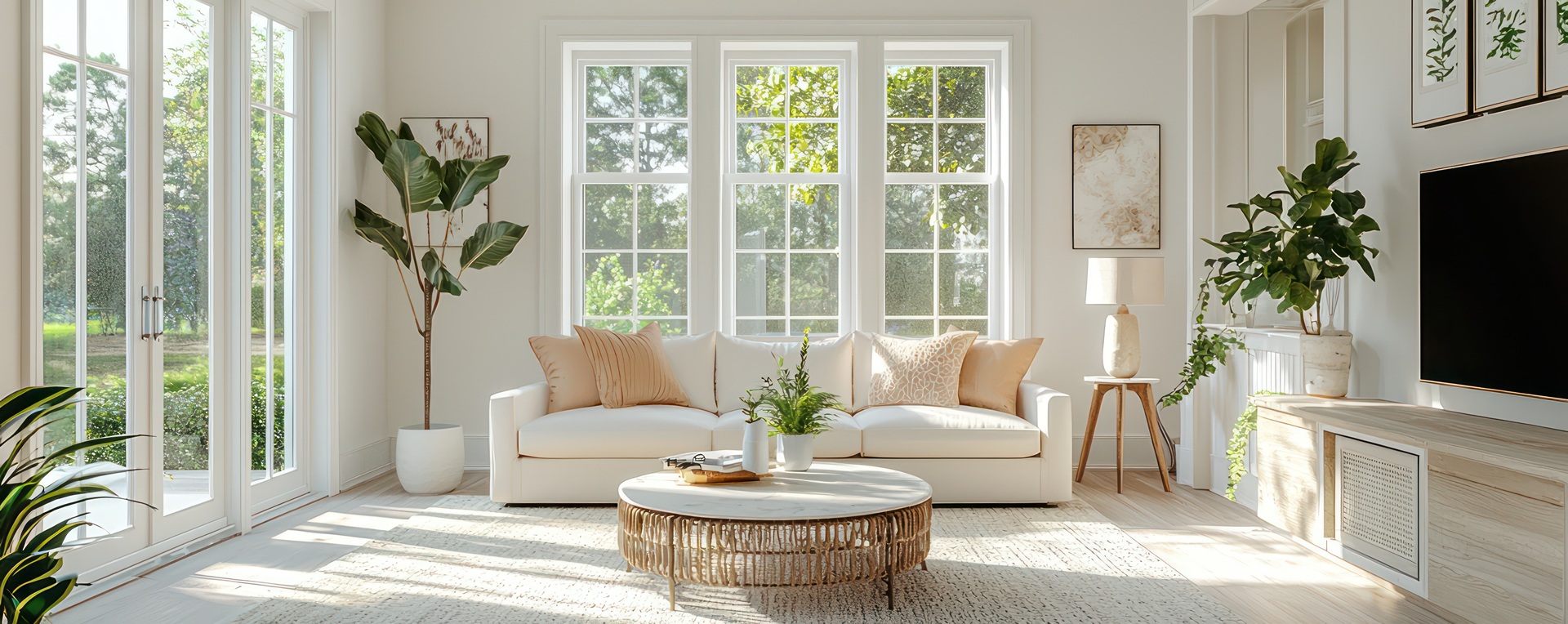 Modernes Wohnzimmer mit Tageslicht | Mülltonnenbox 2er